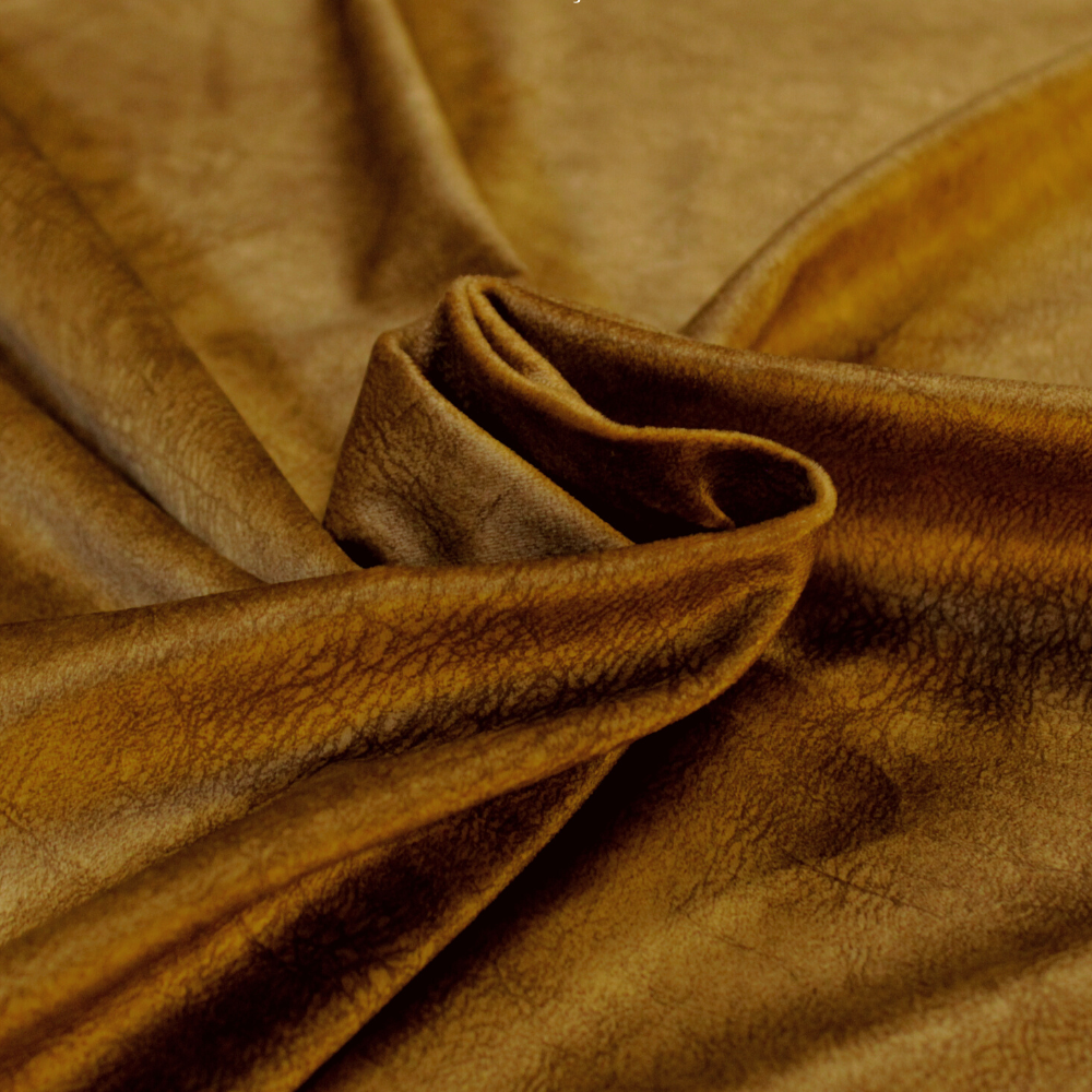 Tecido Suede - Esmeralda - Marrom Dourado - 144