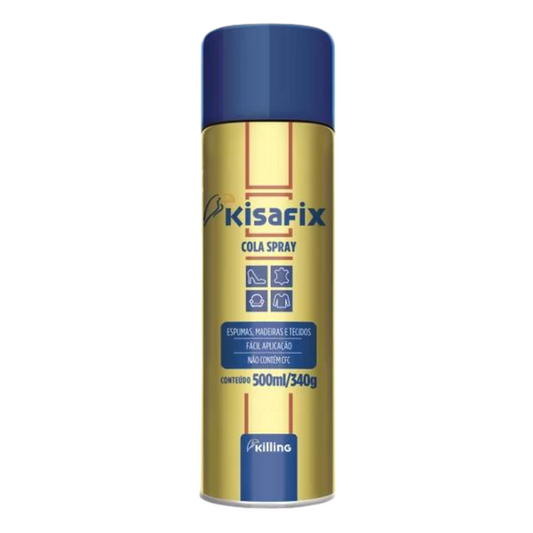 Cola Adesivo Spray Contato Kisafix 500ml/340g Killing