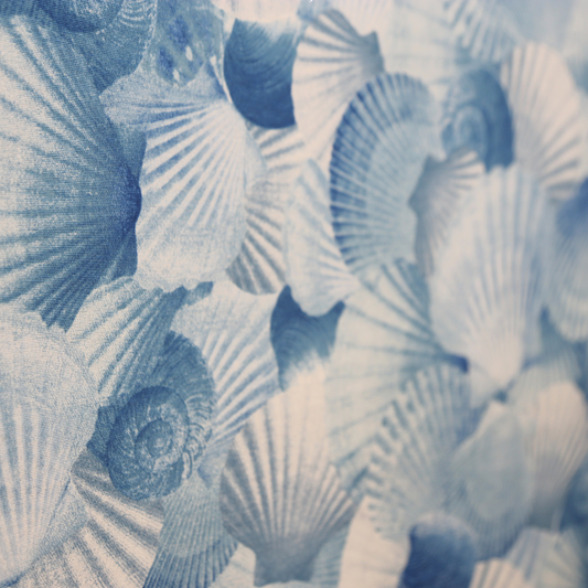 Tecido Jacquard Acquablock - Conchas Azul - 4033