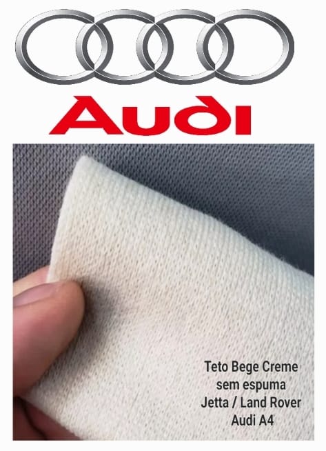 Forro de teto Bege sem espuma Jetta, Audi Tiguan, Passat, Land Rover e BMW.  A solução definitiva para o problema de descolar o tecido do teto de seu carro